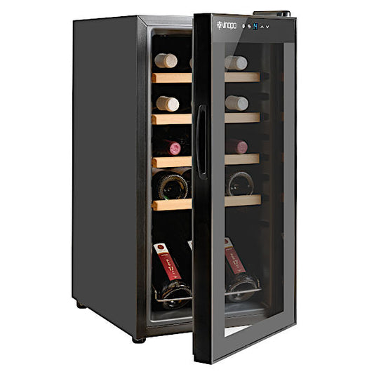 Wine Fridge up to 15 Bottles with wooden shelves