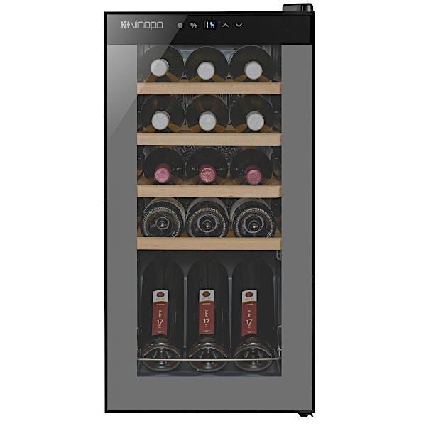 Wine Fridge up to 15 Bottles with wooden shelves